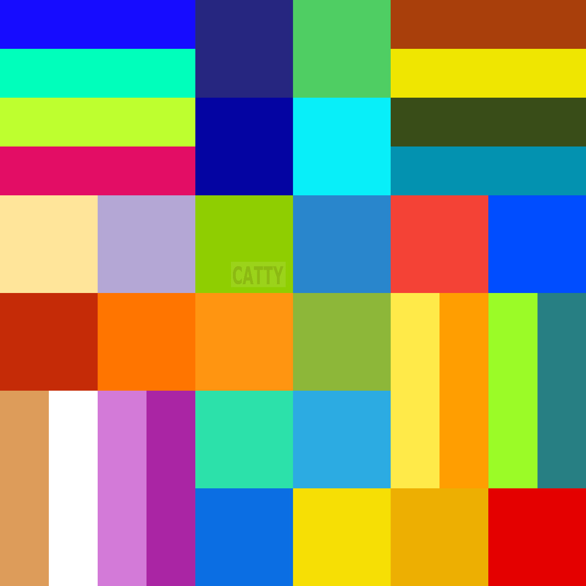 Abstract grid of colorful rectangular blocks in various bright colors arranged in a geometric pattern