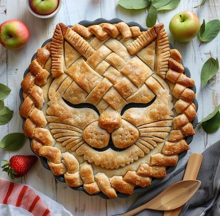 Cat Face Apple Pie