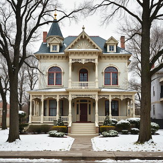 Victorian Mansion Winter