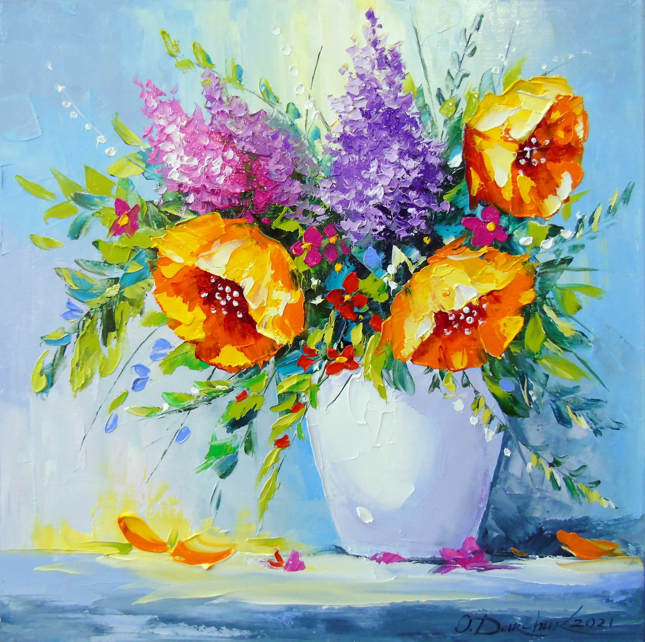 Vibrant Floral Bouquet Painting