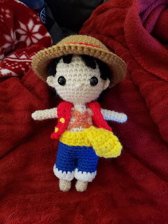 Crocheted Luffy Amigurumi Doll