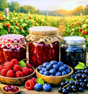 Berry Jam and Berries