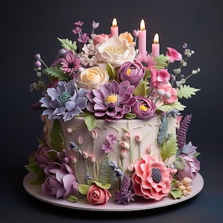 Floral Birthday Cake
