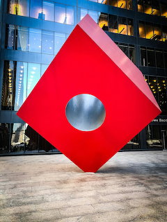 Red Cube Sculpture