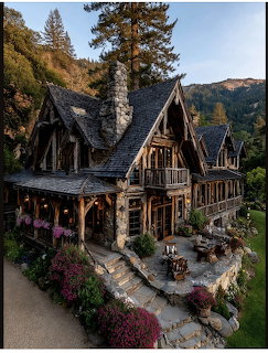 Rustic Mountain Log Cabin