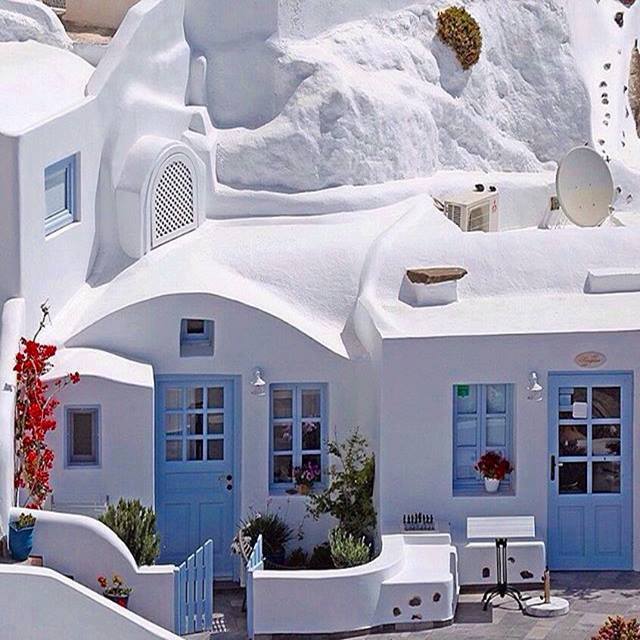 Santorini White Buildings