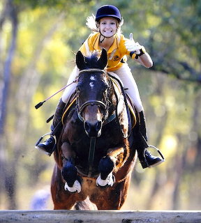 Equestrian Jumping Thumbs Up