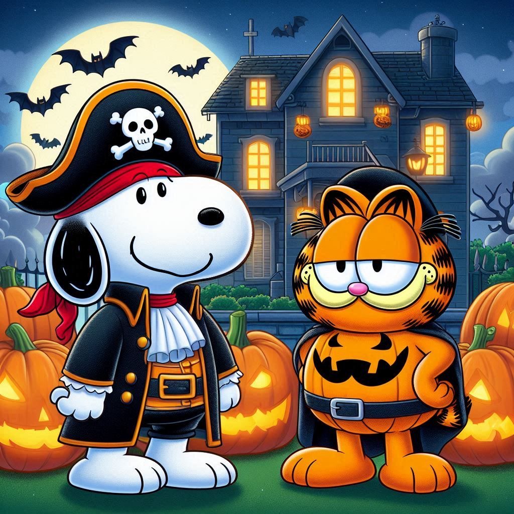 Snoopy and Garfield Halloween