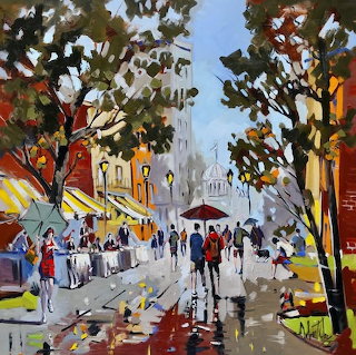 Paris Street Scene Painting