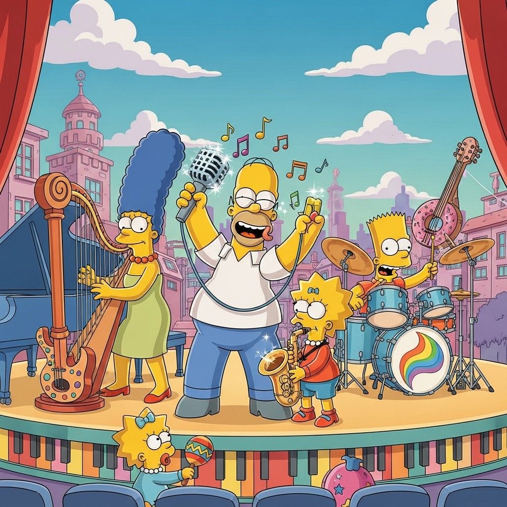 Simpsons Family Musical Stage