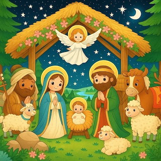 Nativity Scene Illustration