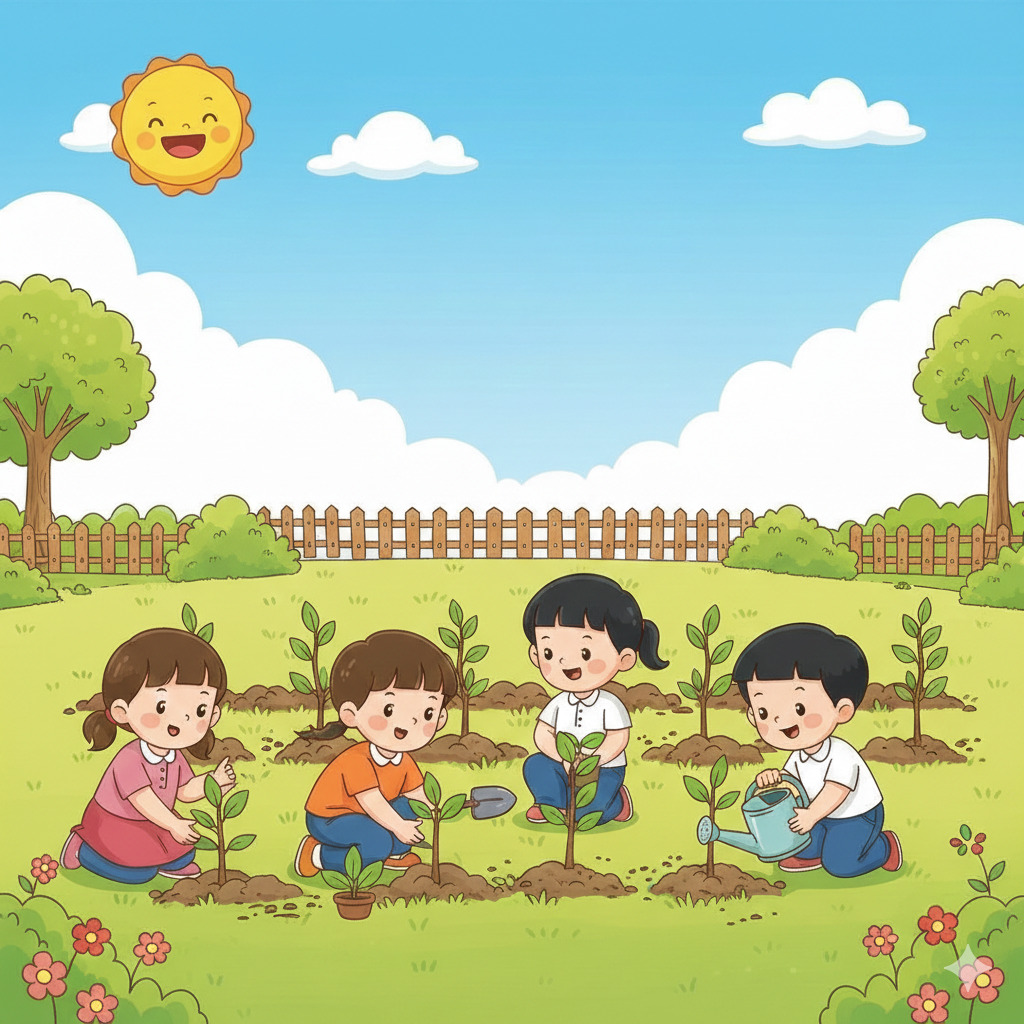 Kids Planting Trees