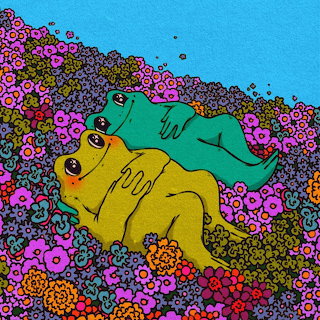 Frog in Flowers
