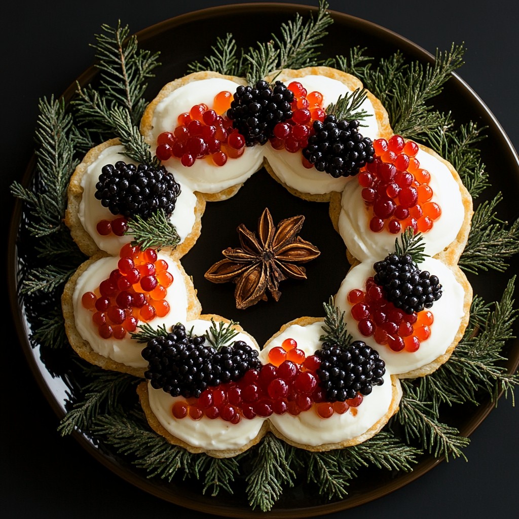 Blini Wreath with Berries