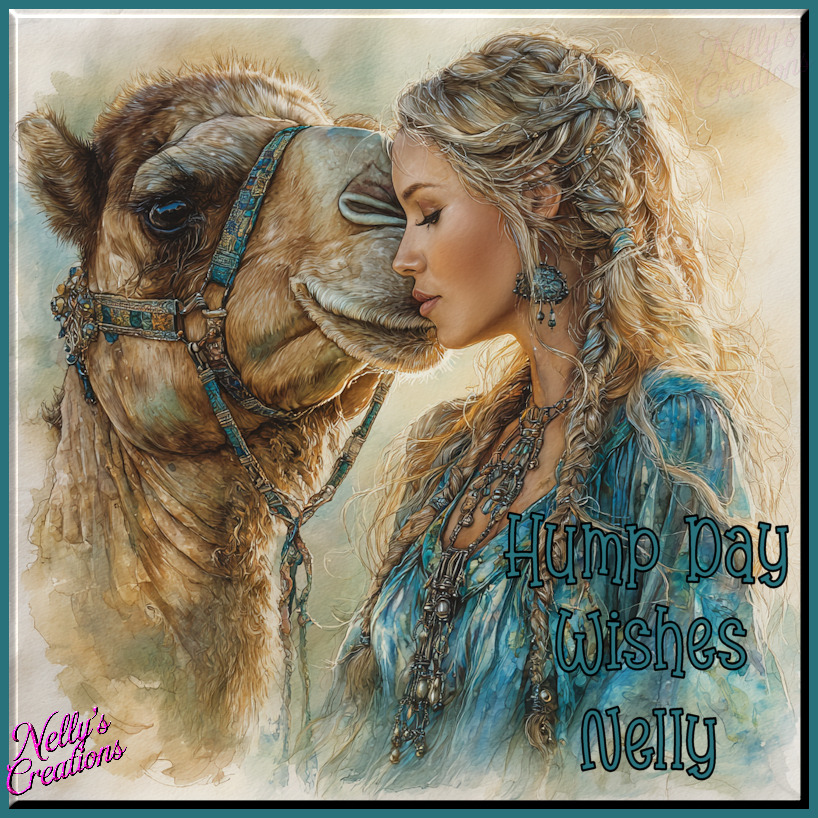 Woman with Camel Portrait