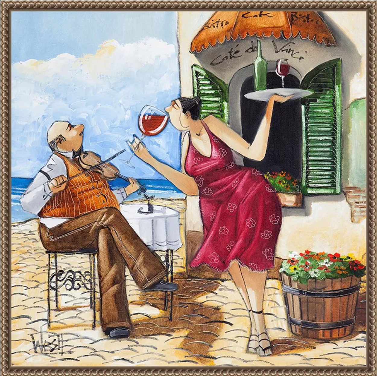 Cafe Bistro Seaside Romance