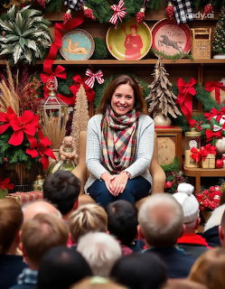 Woman at Christmas Event