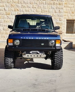 Blue Range Rover Off-Road