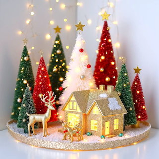 Christmas Village Winter Scene