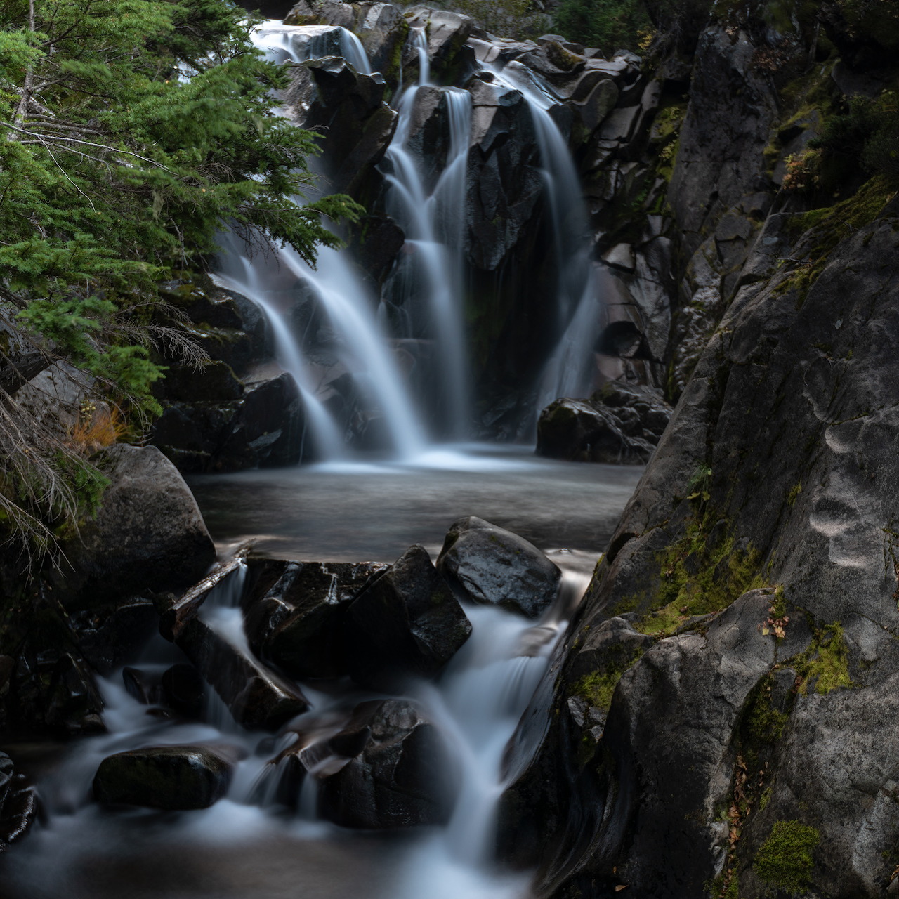 Forest Rock Waterfall