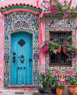 Colorful Mexican Mosaic Doorway