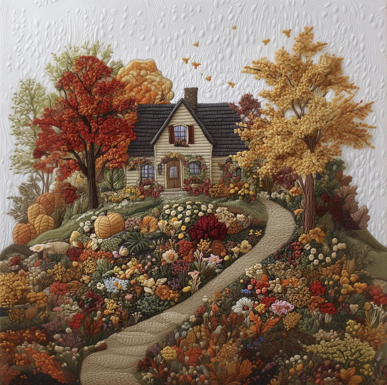 Quilted Autumn Cottage