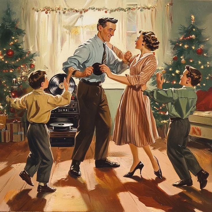 Vintage Family Christmas Dance