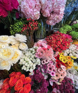 Colorful Flower Bouquet Collage