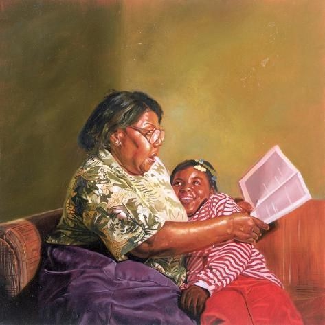 Grandmother Reading to Child