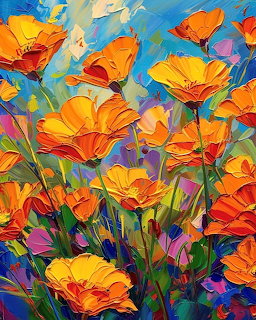 Orange Flower Painting