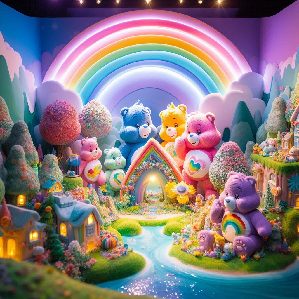 Colorful Care Bears Rainbow Village