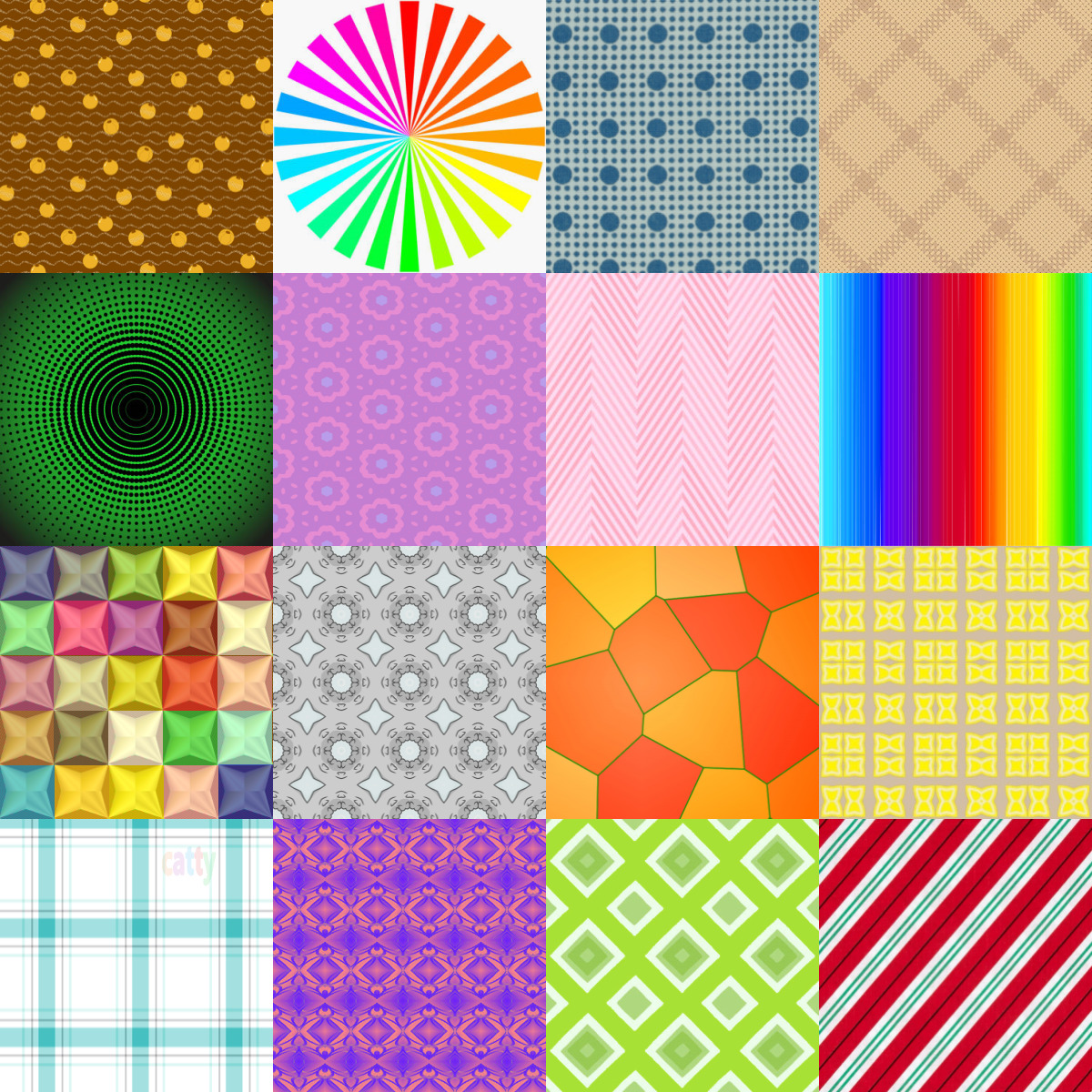 Colorful Pattern Patchwork Grid