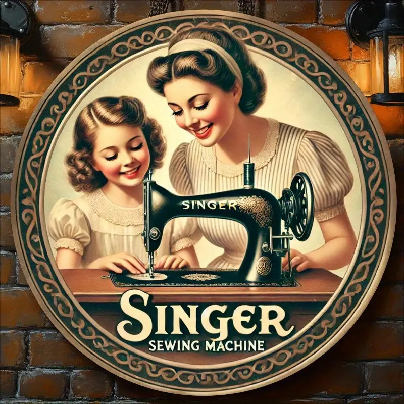 Vintage Singer Sewing Machine Ad