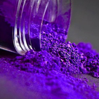 Purple Glitter Spilling from Jar