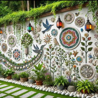 Mosaic Garden Wall