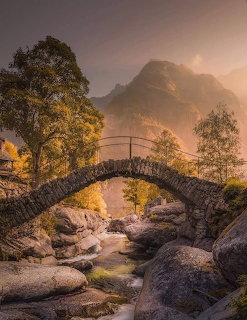 Foroglio Stone Bridge Switzerland