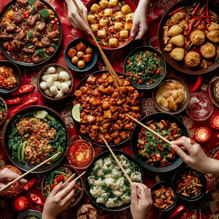 Asian Feast Flatlay