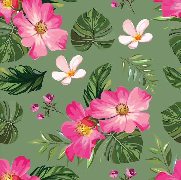 Tropical Flowers Pattern