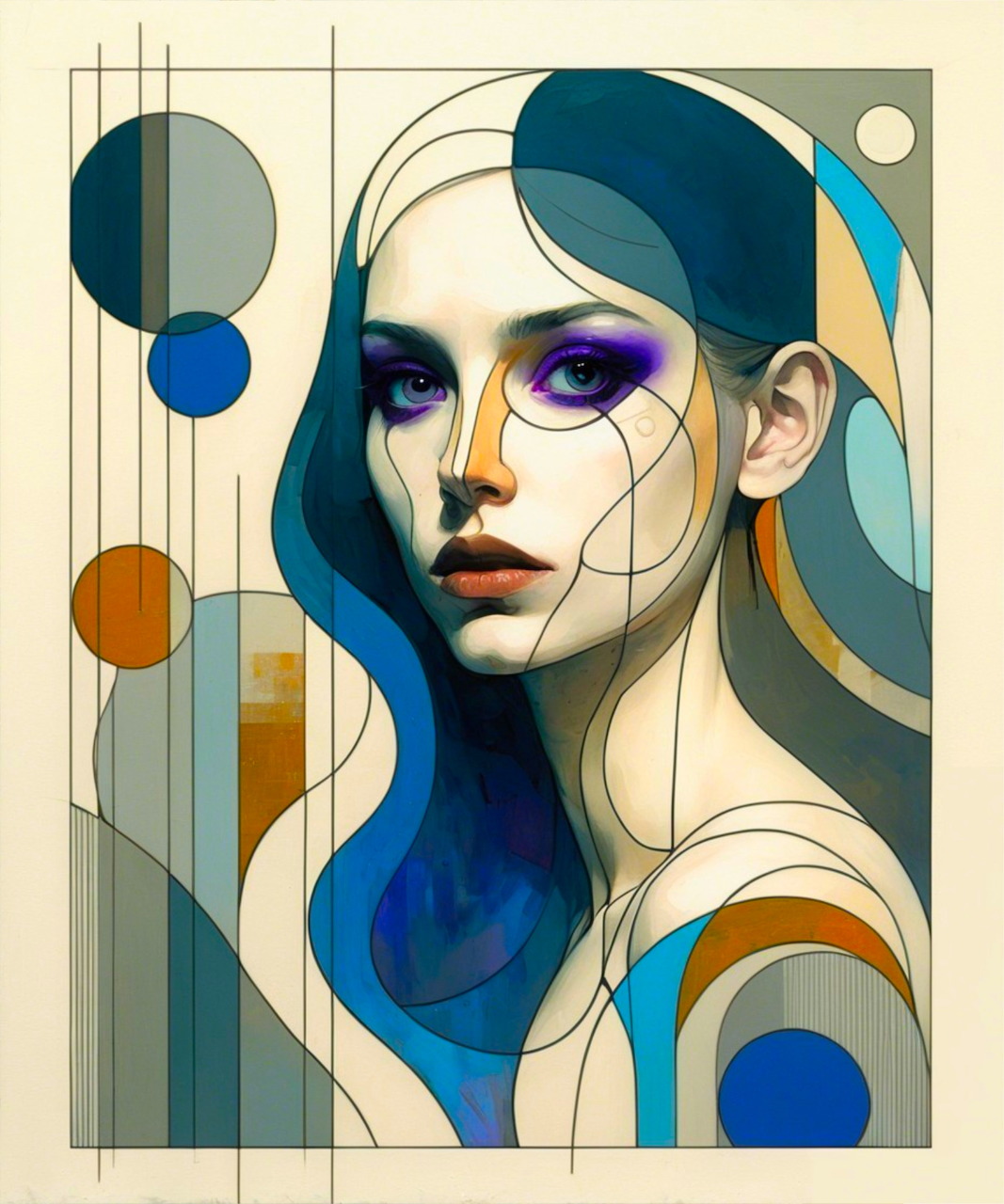 Art Deco Woman Portrait