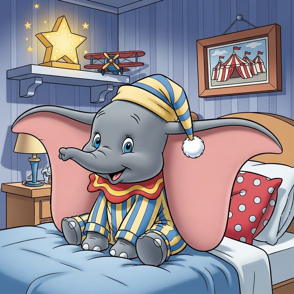 Disney Dumbo in Bedroom