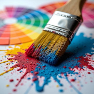 Paintbrush and Color Palette
