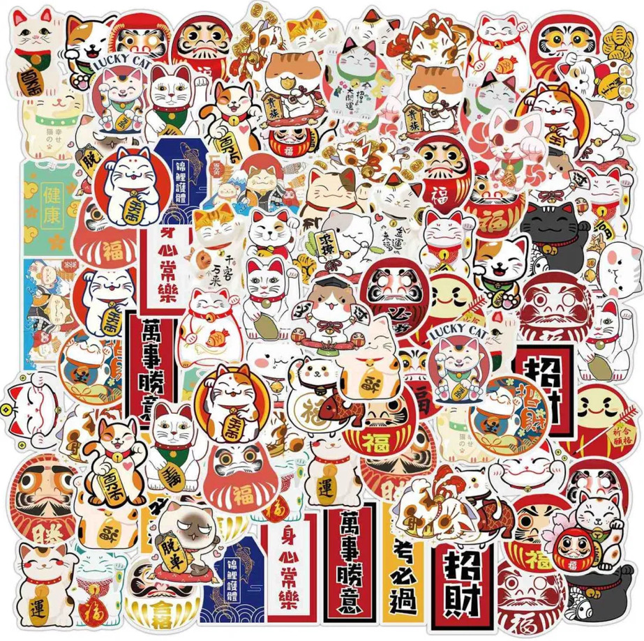 Maneki Neko Cat Stickers