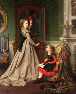 Victorian Woman Reading to Girl