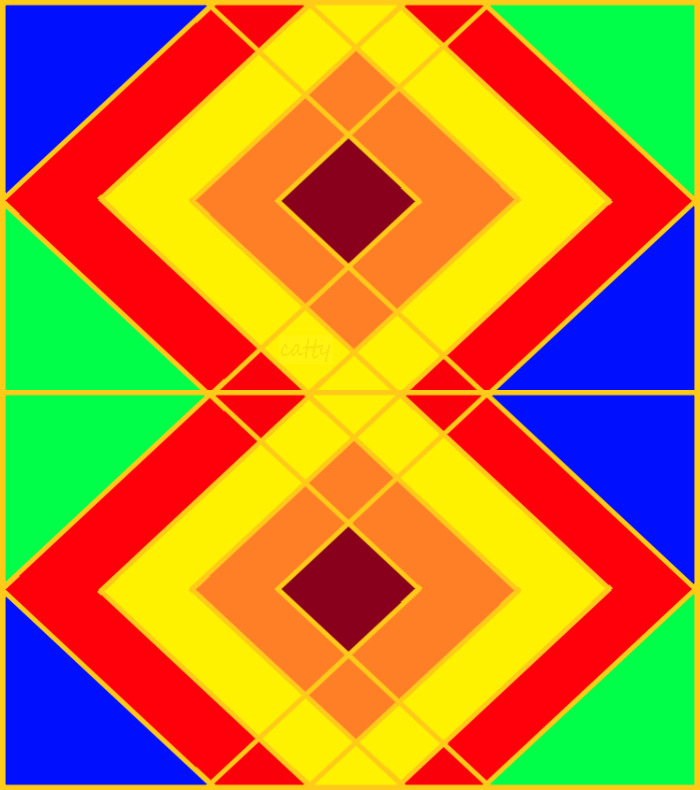 Geometric Diamond Pattern