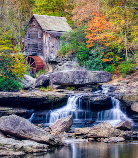 Glade Creek Grist Mill Waterfall