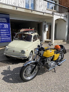 Laverda 750SF and Fiat 500