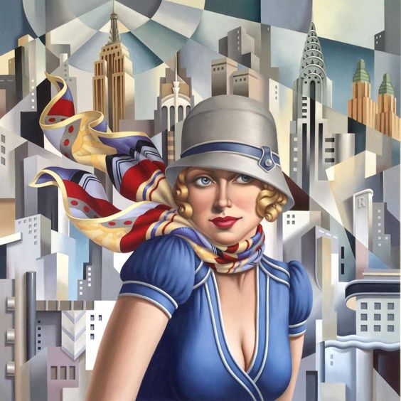 Art Deco Woman in City