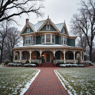 Victorian Mansion Winter