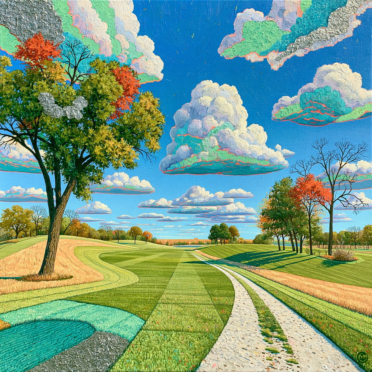 Surreal Landscape Rolling Hills