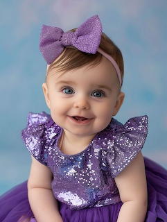 Baby Girl in Purple